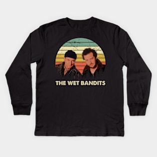 Vintage Wet Bandits Comedy Film Gift For Fans Kids Long Sleeve T-Shirt